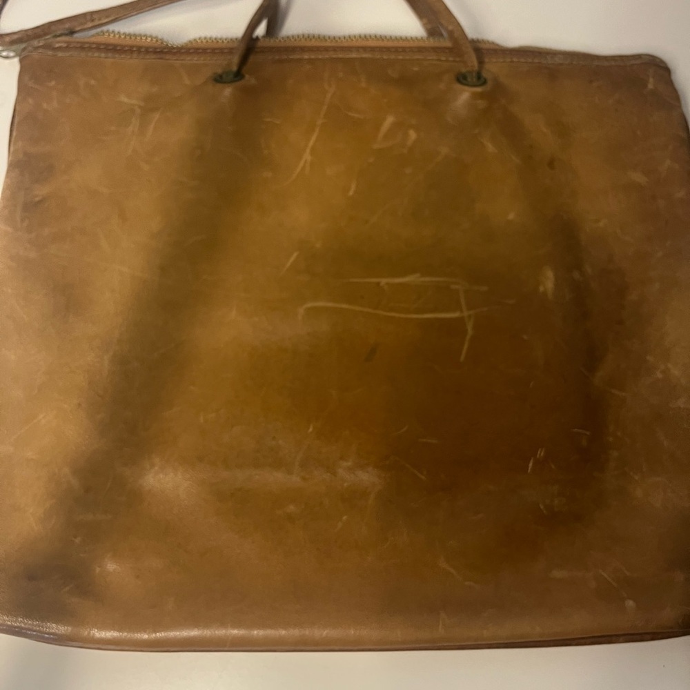 Vintage 1960 Lee Stemer Genuine Leather Saddle Tote Bag - Picture 7 of 7